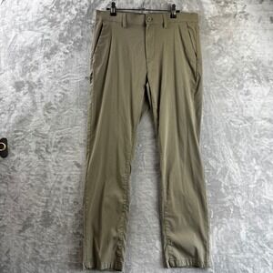 Copper & Oak Chino Pants Women 32x30 Olive Green Stretch K4S254 (1767)